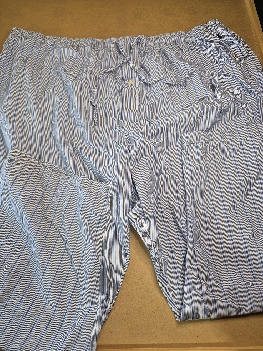 Polo by Ralph Lauren Blue and White Striped Pajama Pants 3860/7